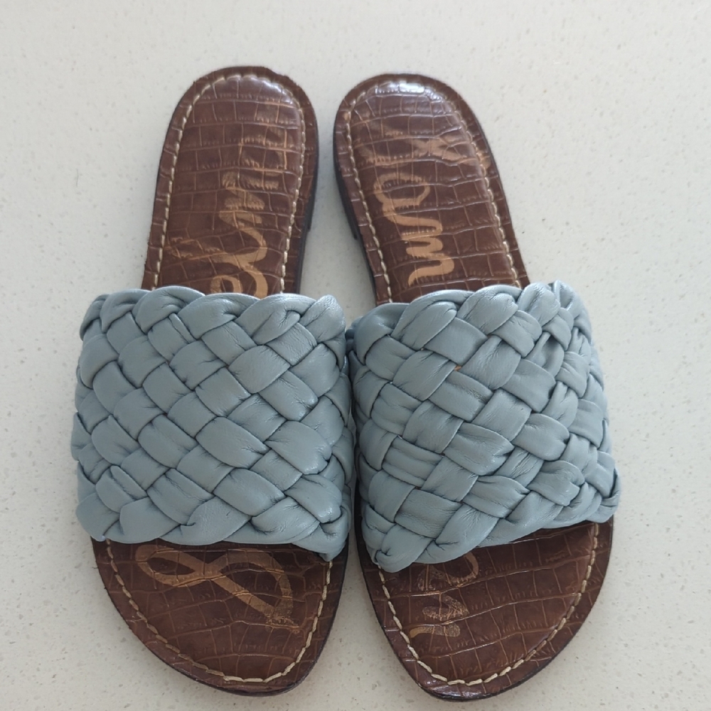 Sam Edelman Griffen Blue Braided Slide Sandals